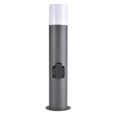 Záhradná stojaca lampa s objímkou E27 sivá biela IP44 Dallas Sanico Goldlux