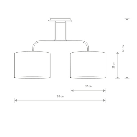 Stropné svietidlo 2x E27 zlaté moderné ALICE M 4962 Nowodvorski