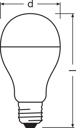 2x LED žiarovka A68 E27 19W = 150W 2542lm 6500K studená biela 200° VALUE CLASSIC Osram