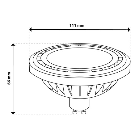 LED žiarovka GU10 reflektor ES111 10W = 75W 1055lm 3000K teplá biela 38° LUMILED