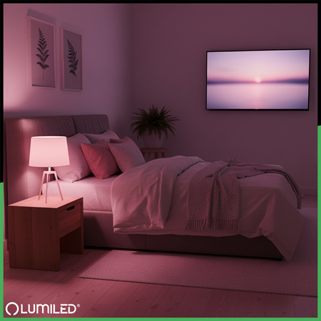 3x LED žiarovka E27 A60 9W = 60W 806lm 3000K + RGB Multicolour 260° Stmievateľná Pilot LUMILED