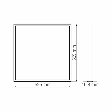 Osvetlený LED panel 60x60 40W 4500lm 4000K, neutrálna biela Videx