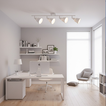 Nástenné a stropné bodové svietidlo 4x E14 biele FIONA Sanico Goldlux