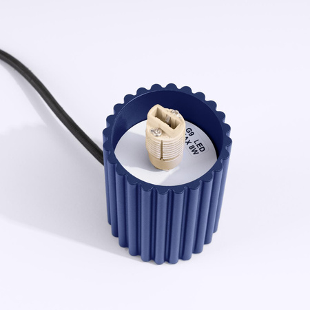 Stolová lampa G9 Round Navy Blue Moderné matné svietidlo Sollux