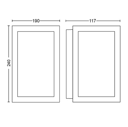 Záhradné nástenné svietidlo LED vonkajšia fasádna lampa 15,8 W 1180 lm IP44 Biela a farebná Ambiance RGB + TW Black Smart SMART Zigbee Bluetooth Impress Philips HUE