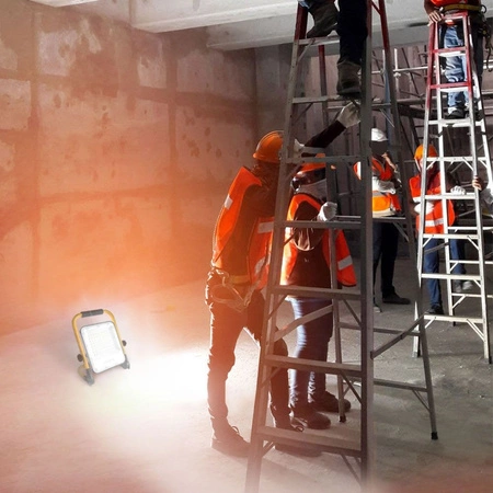 Prenosný LED reflektor 50W 1600lm 5000K neutrálna biela 90° 2A Čierny VIDEX