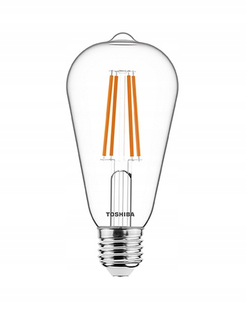 LED žiarovka E27 ST64 7W = 60W 806lm 2700K teplá biela Filament TOSHIBA