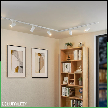 Sada prípojníc na osvetlenie 1,5 m + 3x SAGI GU10 White LUMILED reflektor