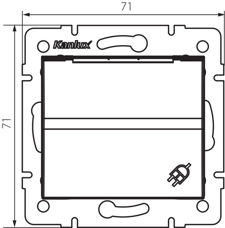 16A sieťová zásuvka IP44 štvorcová strieborná LOGI Kanlux