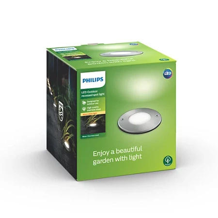LED žiarovka do zeme 3W 270lm 2700K IP67 Strieborná Moss Philips