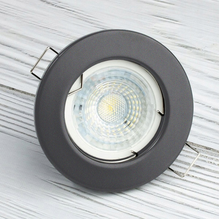 6x kruhové svietidlo LUMILED ARDALI Graphite MR16 GU10 na zapustenie