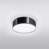 Stropné svietidlo Plafond 2x E27 Round Black Minimalist Arena Sollux