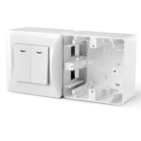 Povrchová elektrická skrinka biela BINERA VIDEX