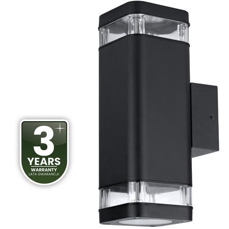 Vonkajšia záhradná lampa fasádna nástenná lampa 2x GU10 LED IP54 Upstairs Downstairs EPSILO LUMILED