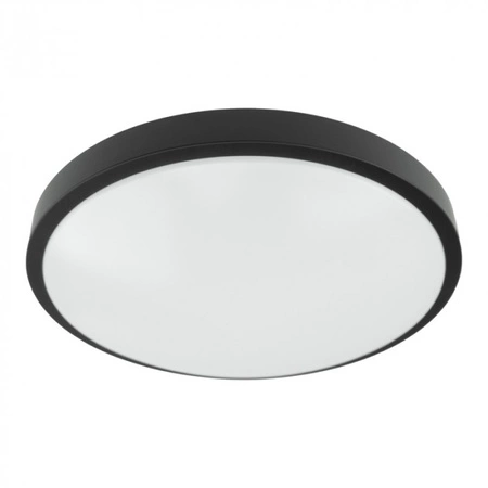 Plafond LED stropné svietidlo s povrchovou montážou 2x E27 Black Round Ecolight