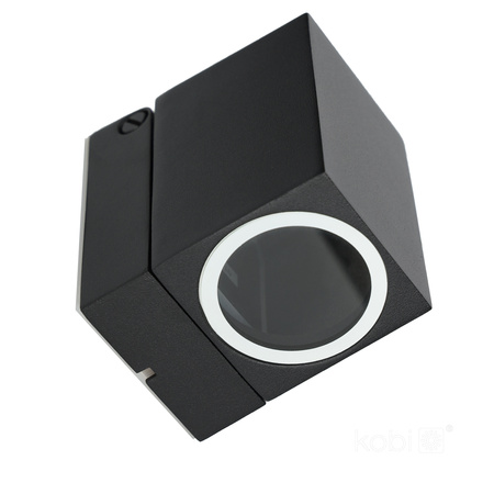 Záhradné vonkajšie nástenné svietidlo GU10 IP44 Black Quazar Kobi