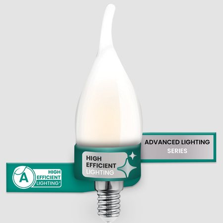 LED žiarovka E14 sviečka BA35 2,2W 470lm = 40W 2700K teplá biela 360° Filament CLASS A LUMILED