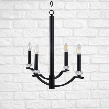 Dekoratívne závesné stropné svietidlo 4x E14 Black Hims Sanico Goldlux