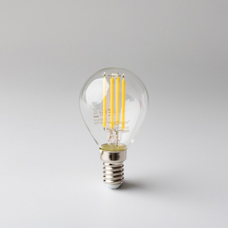 LED žiarovka guľka P45 E14 6W 720lm 2700K teplá biela FILAMENT Ecolight
