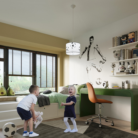 Stropné závesné svietidlo E27 Oval White Black Modern Ball Sollux