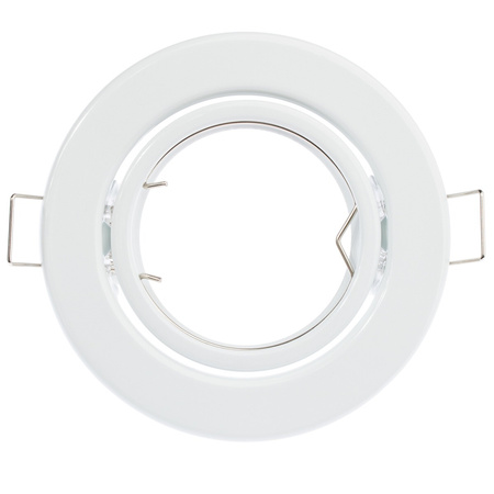 Svietidlo HALOGEN na zapustenú montáž Pohyblivý okrúhly biely plech GU10 MR16