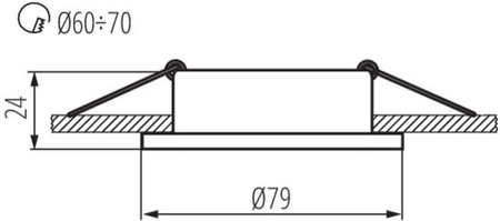 Halogénová bodová LED GU5,3 kruhová hliníková radiátorová trubica Kanlux