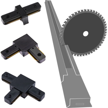 Osvetľovacia sada prípojníc 1m + LED lampa na prípojnice 30W 4000K čierna