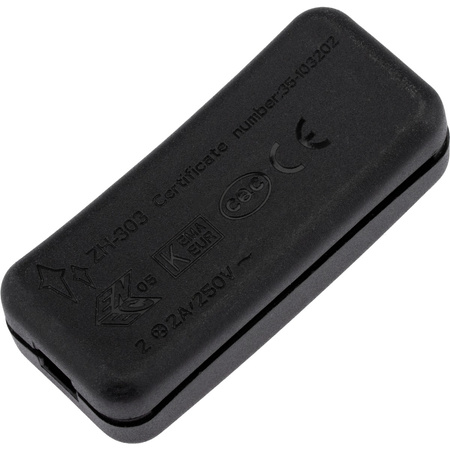 Kolískový spínač pre nacvakávací kábel čierny