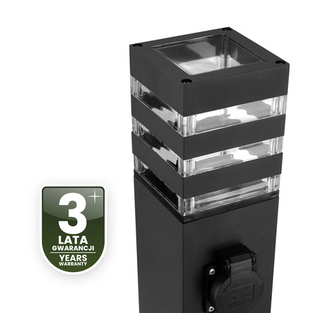 Vonkajšie stojace stožiare E27 LED Záhradné svietidlo so zásuvkou TAXUS 2 60cm LUMILED