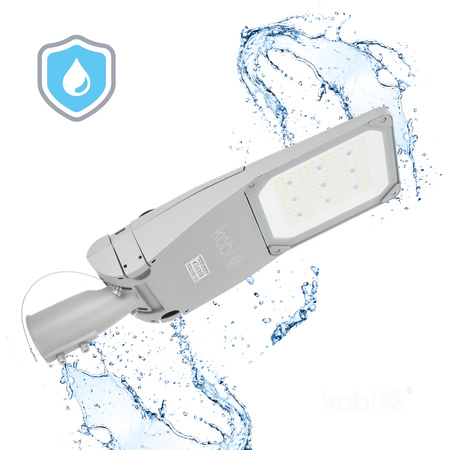 LED priemyselné pouličné svietidlo 120W 20400lm 4000K, neutrálna biela IP66 IK09 Grey Master Street Kobi