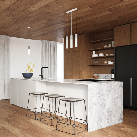 SPOT TUBA 3x GU10 Závesné svietidlo s povrchovou montážou Tubular White Grey Modern Borigio Sollux