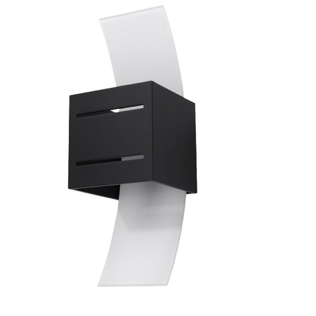 Nástenné svietidlo Nástenné svietidlo G9 Square Black Modern Loreto Sollux