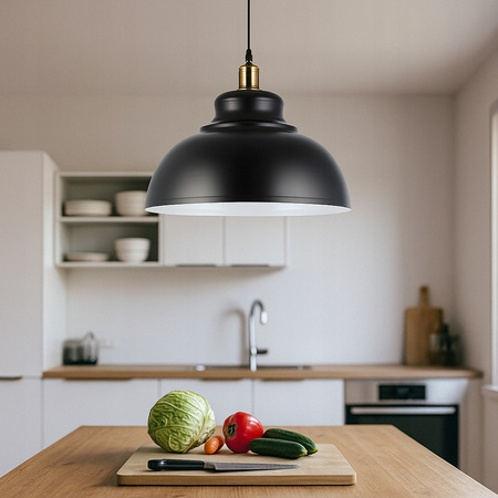 Masterled Stropné svietidlo E27 Čierna biela meď Flara Závesné svietidlo