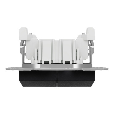 Dvojitý spínač bez rámčeka NO kontakt Antracit Asfora Schneider