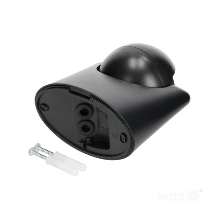 Vonkajší pohybový senzor LX39 IP44 180° PIR čierny Premium Kobi