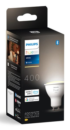 LED žiarovka GU10 reflektor 4,2 W = 50 W 400 lm 2700 K teplá biela SMART Smart Bluetooth ZigBee biela Philips HUE