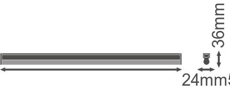 Lineárne pásové svetlo 10W 1000lm 3000K, teplá biela biely Batten Ledvance lampa