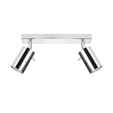 SPOT TUBA Reflektor 2x GU10 Pohyblivé trubicové chrómové moderné kruhové stropné svietidlo Sollux