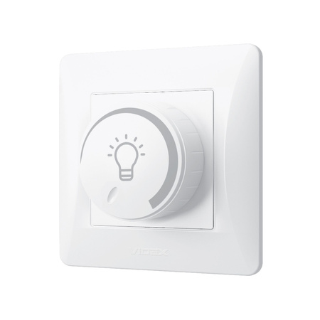 LED stmievač 200W 10A povrchová montáž biely BINERA VIDEX