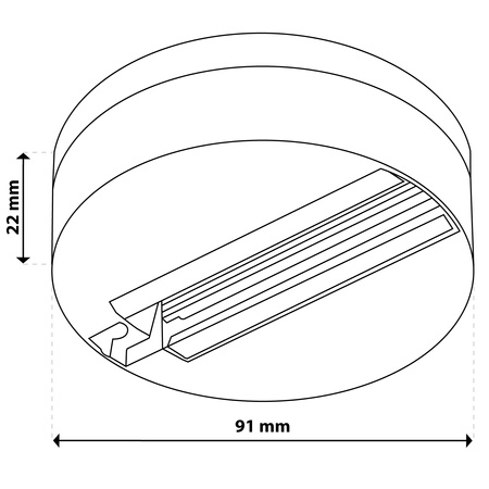 Adaptér základne na montáž jednofázových reflektorových svietidiel biely LUMILED