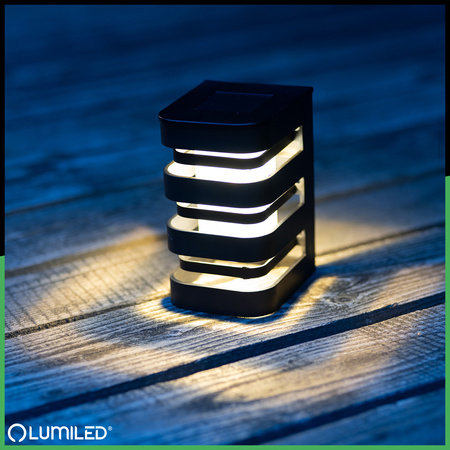 LED nástenné solárne svietidlo CAMILA 3000K Súmrakový senzor LUMILED