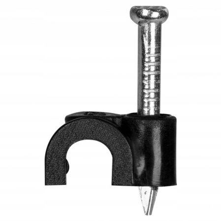 Káblový úchyt FLOP KLIP 7 mm čierny 100 ks PAWBOL