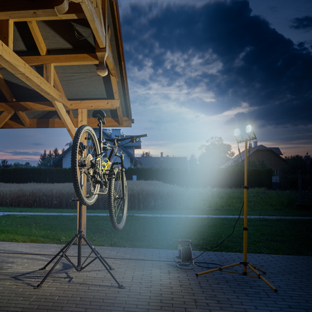 LED reflektor 2x 100W Pracovná LED lampa Stavebný statív 6500K