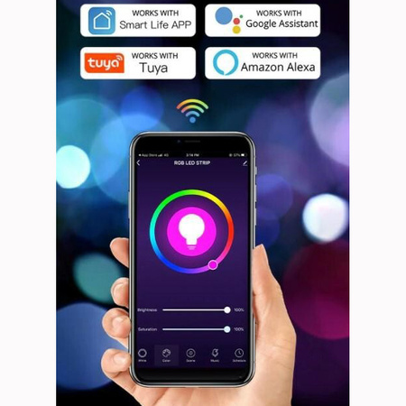 Inteligentný domáci WIFI ovládač TUYA RGB 72W LED pásik