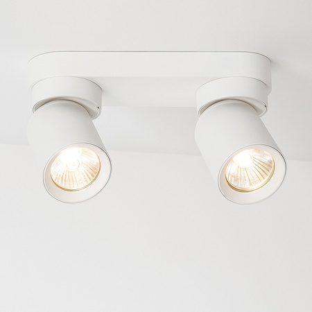 Nástenná zásuvka Povrchová lampa Pohyblivá 2x GU10 biela matná Timo Masterled