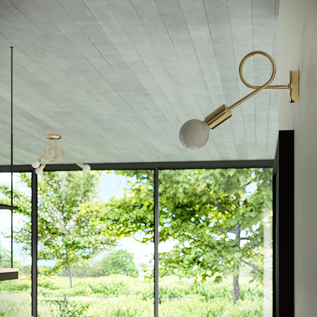 Sufit Lamp Surface-mounted Hanging 5x E27 Luster Irregular Gold Gloss Industrial Full Sollux