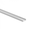 Hliníkový povrchový profil LED biely 1m s priehľadným difúzorom pre LED pásy + koncové krytky Ecolight série N
