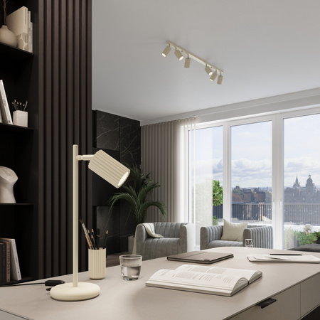 Stolová stojaca nočná lampa 1x GU10 béžová Carbon Deep Space SL.1605 Sollux