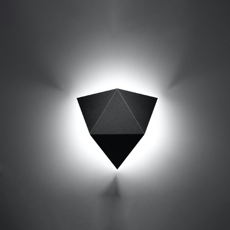 Nástenné svietidlo Nástenné svietidlo 2x G9 Polygonálne čierne Moderné Solido Sollux