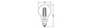 LED žiarovka P45 E14 3,4W = 40W 470lm 6500K studená biela 300° Filament STAR CLASSIC Osram
